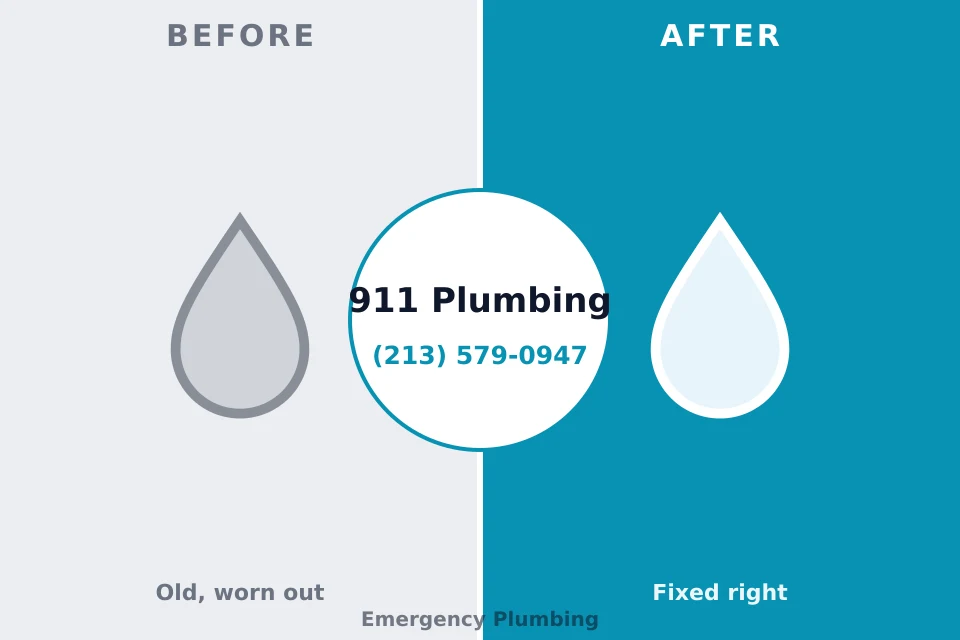 Before and after: plumbing repair League City, TX